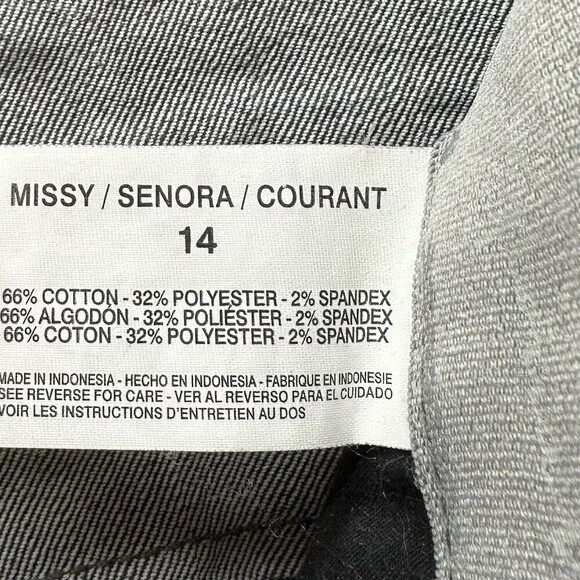 Gloria Vanderbilt Jeans Size14 Classic Straight Stretch Denim Cotton Blend Gray - Picture 7 of 11